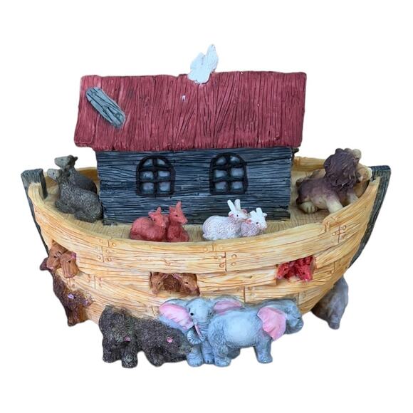 NOAH'S ARK ARTISON FLAIR DECORATING VINTAGE BANK Lot#1GA7 - Picture 3 of 6